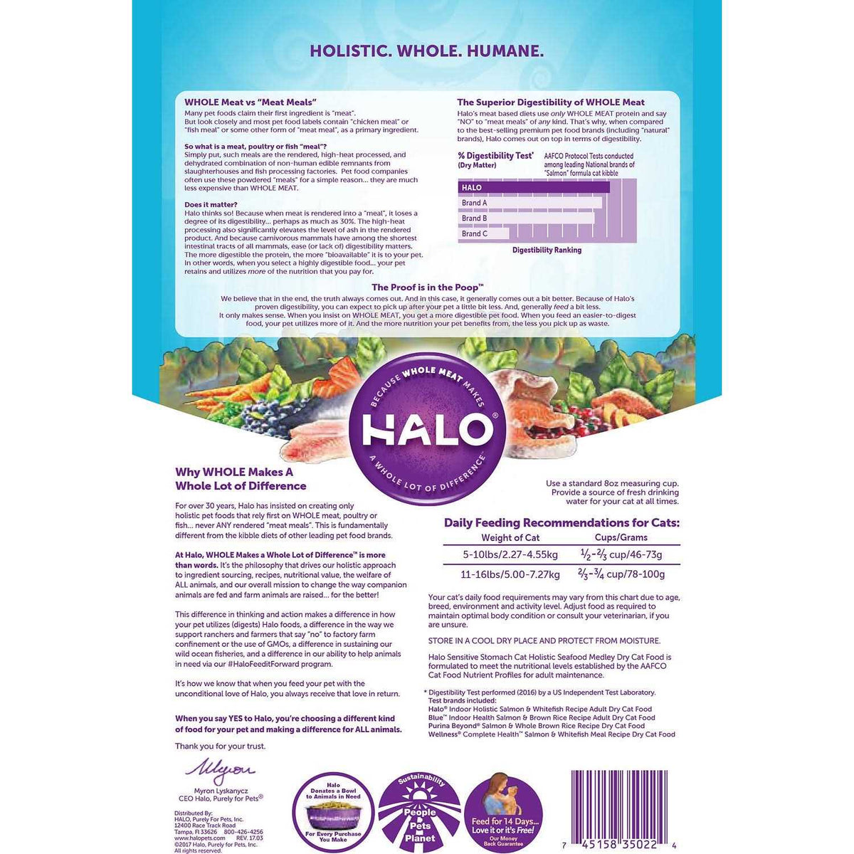 Seafood Sensitive Stomach Dry Cat Food D490951