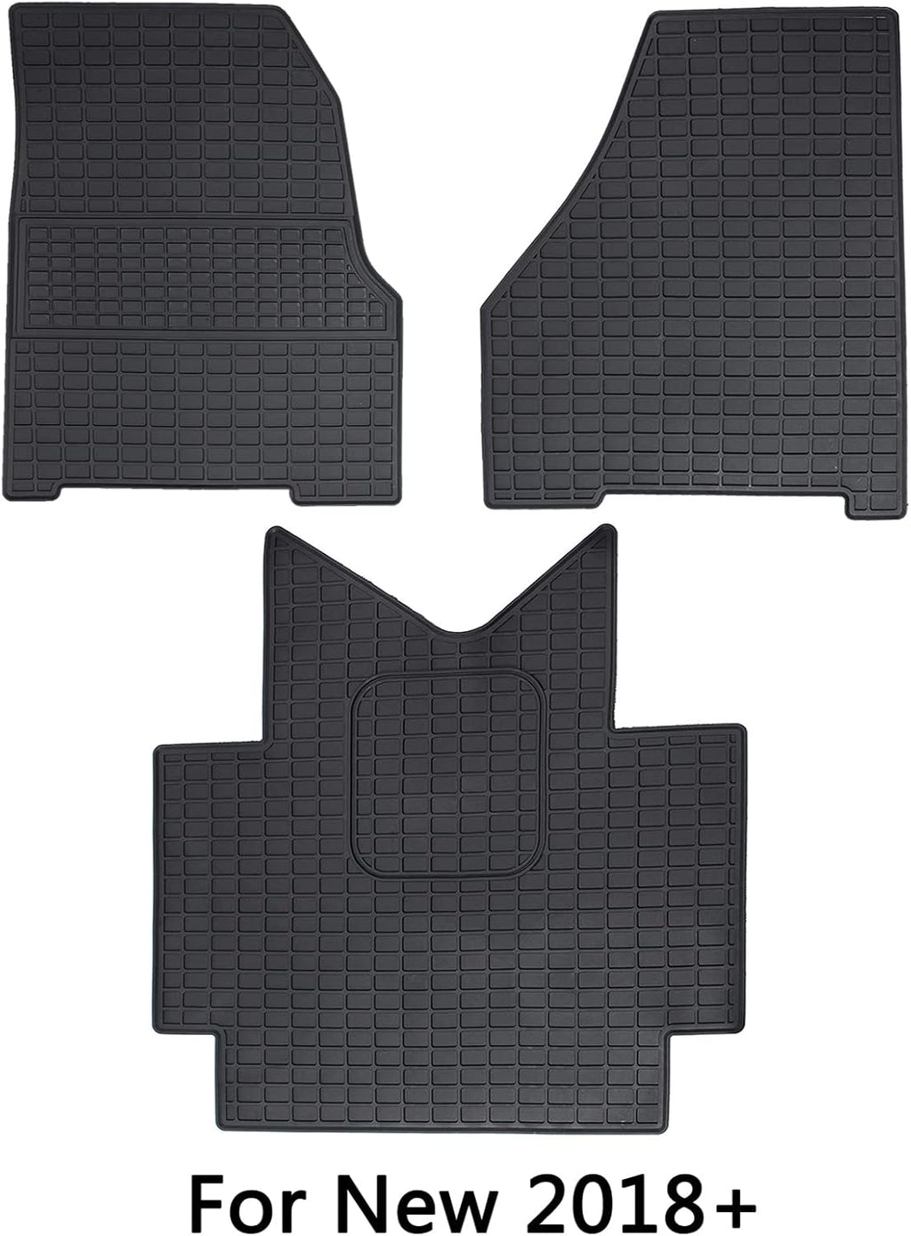 3PCS Set Heavy Duty Rubber Floor Mats for Freightliner Cascadia D2652
