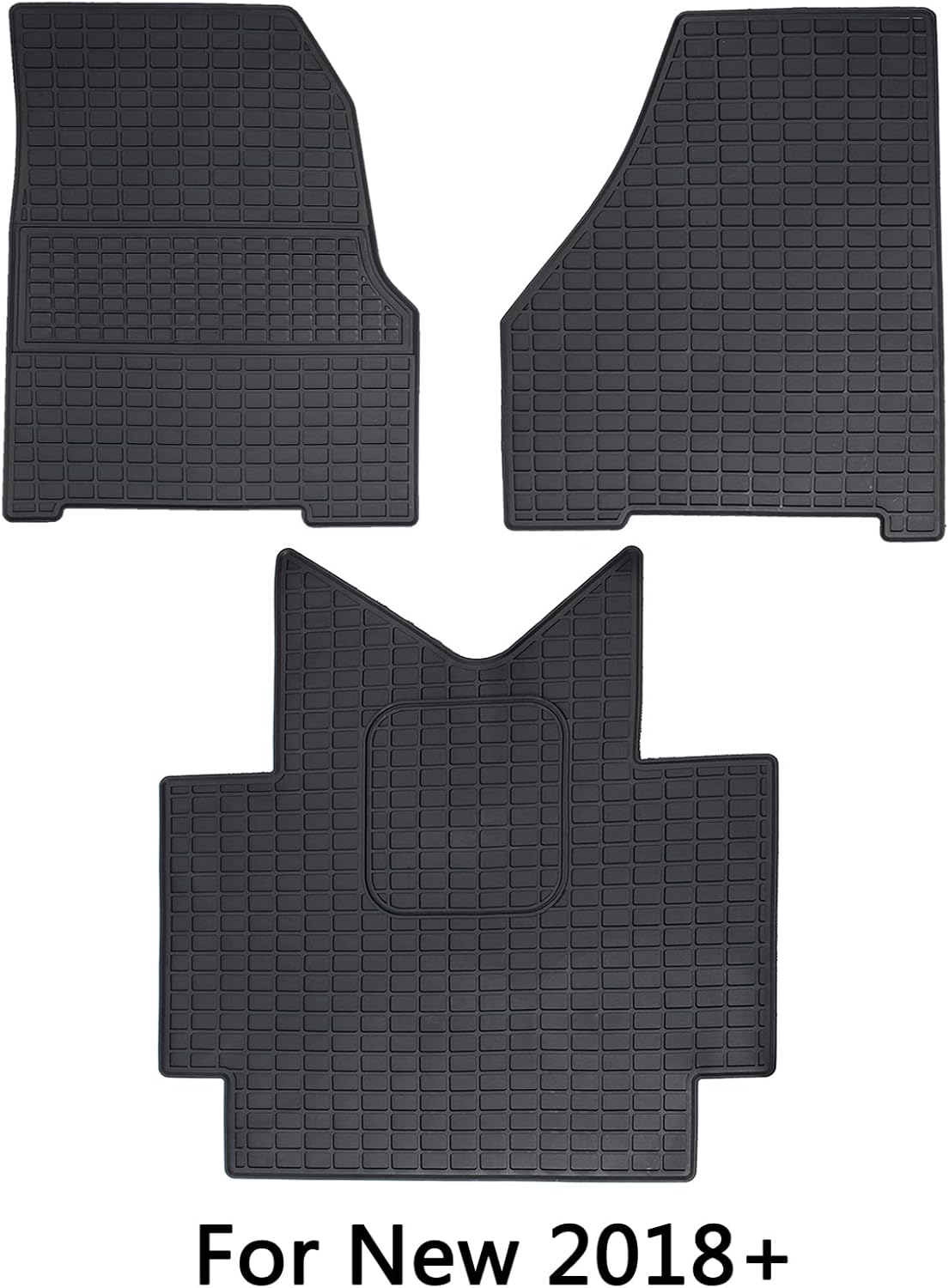 3PCS Set Heavy Duty Rubber Floor Mats for Freightliner Cascadia D2652