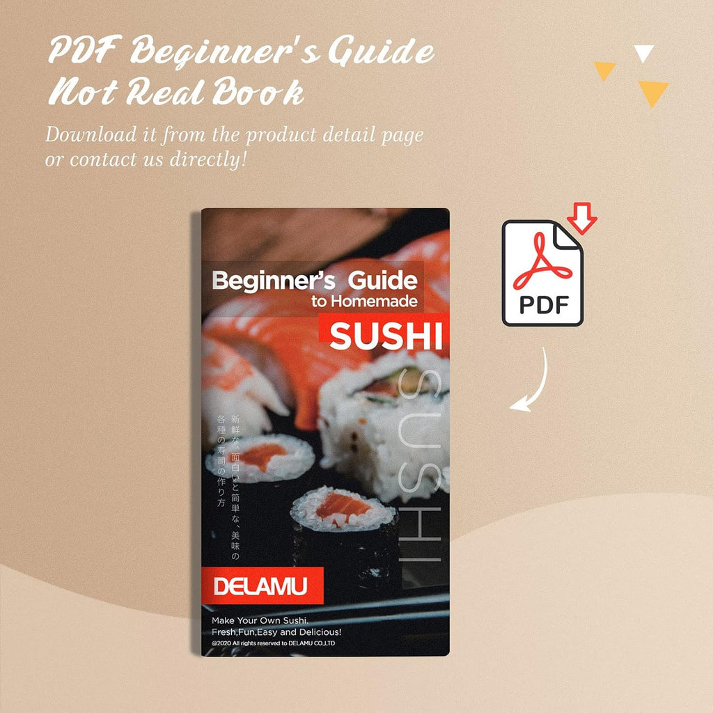Bamboo Sushi Mat Sushi Making Kit with 2 Rolling Mats, 5 Pairs of Chopsticks, 1 Paddle, 1 Spreader P860092
