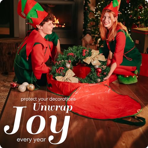 30" Christmas Wreath Storage Bag with Zipper P5740