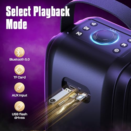 Portable Bluetooth Speaker Wireless Boom Box 180W Outdoor Speaker Y4670