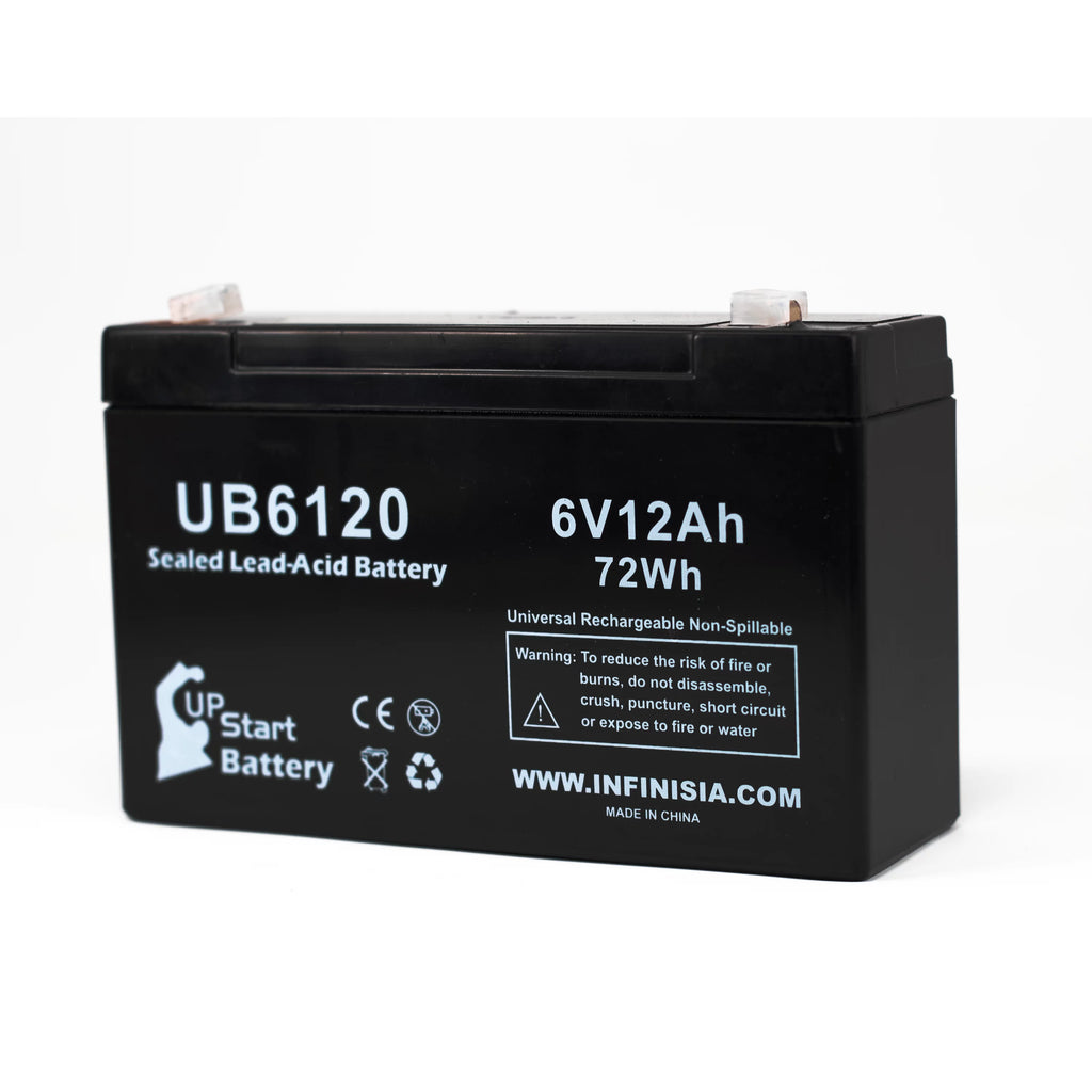 6V 12Ah Sealed Lead Acid Battery with F1 to F2 Terminal Adapters I499626