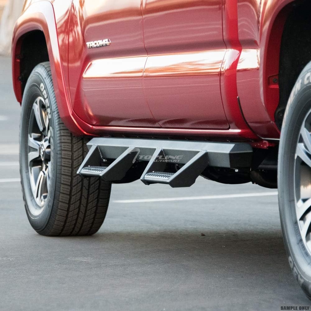 Matte Black Nerf Bars Running Boards for Chevy Colorado GMC Canyon Crew Cab J362