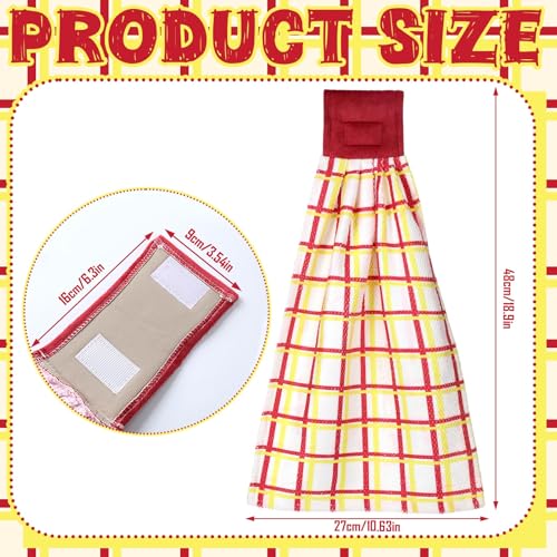 6 Pcs Check Striped Microfiber Towels U68506