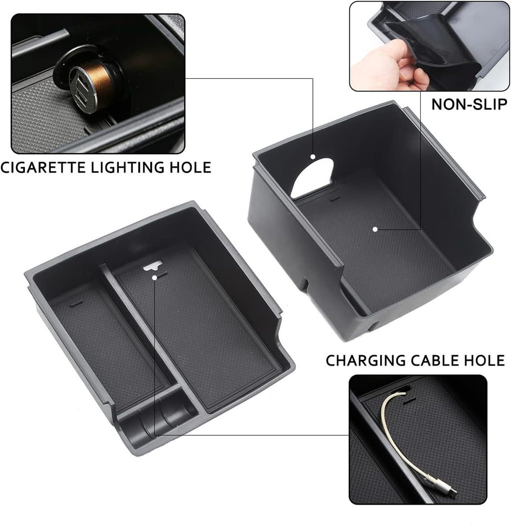 Central Armrest Storage Box Center Console Tray Organizer Pack of 2 B777400