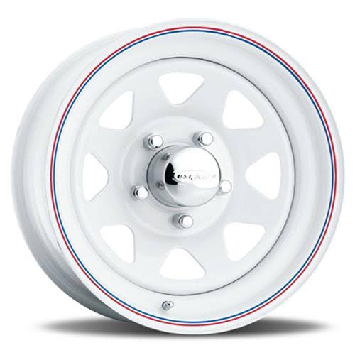 White 8 Spoke 15x8 Wheel U904459