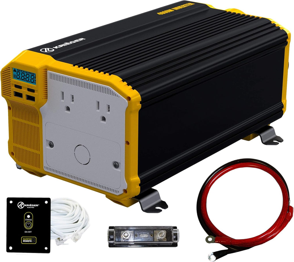 3000 Watts Power Inverter 12V to 110V Modified Sine Wave Dual AC Outlets Hardwire Kit I4082