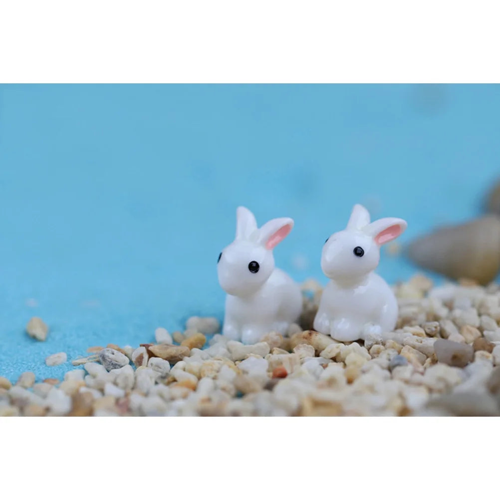 10 Pcs Rabbit Resin Miniature Statue R747