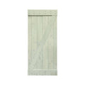 Sage Green 42-in x 84-in Solid Core Stained Pine Wood Single Barn Door C97391