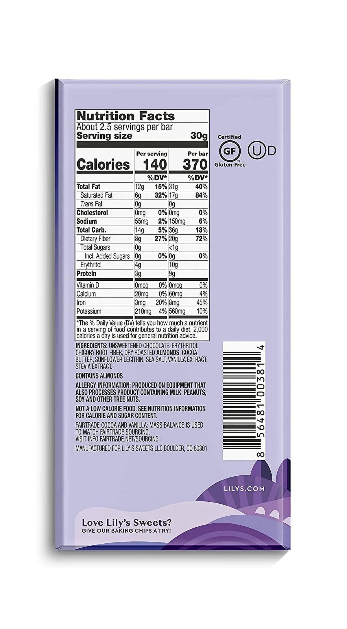 70% Dark Chocolate Bar Sampler, 2.8 ounce 4-Pack K2729