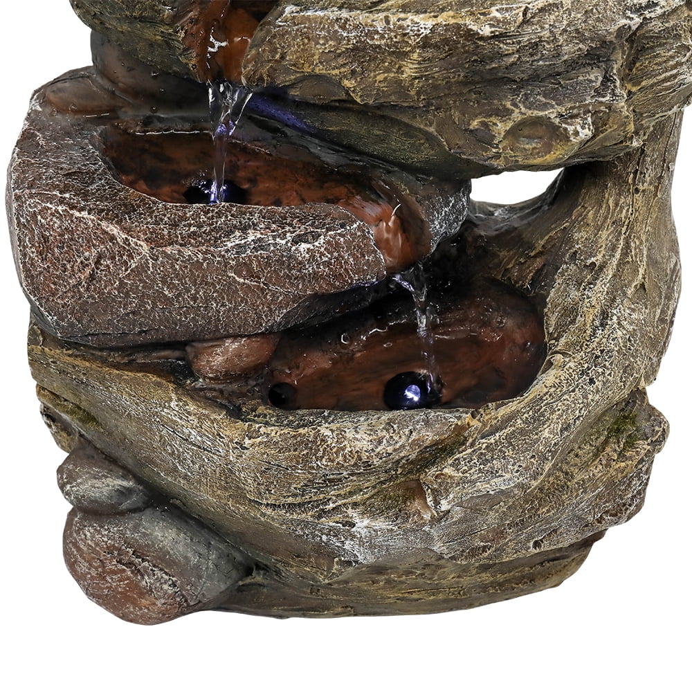 Tabletop Waterfall Fountain with Light W2930