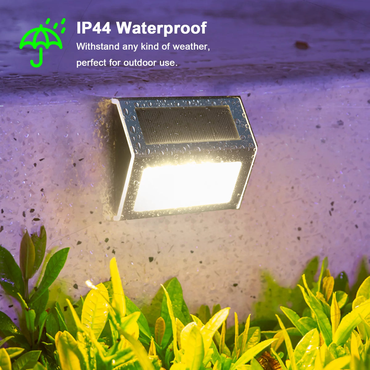 8 Pcs Outdoor Solar Fence Lights Q413