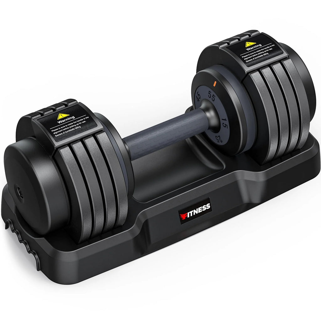50lb 5 in 1 Adjustable Dumbbells Set of 2 with Rack C939