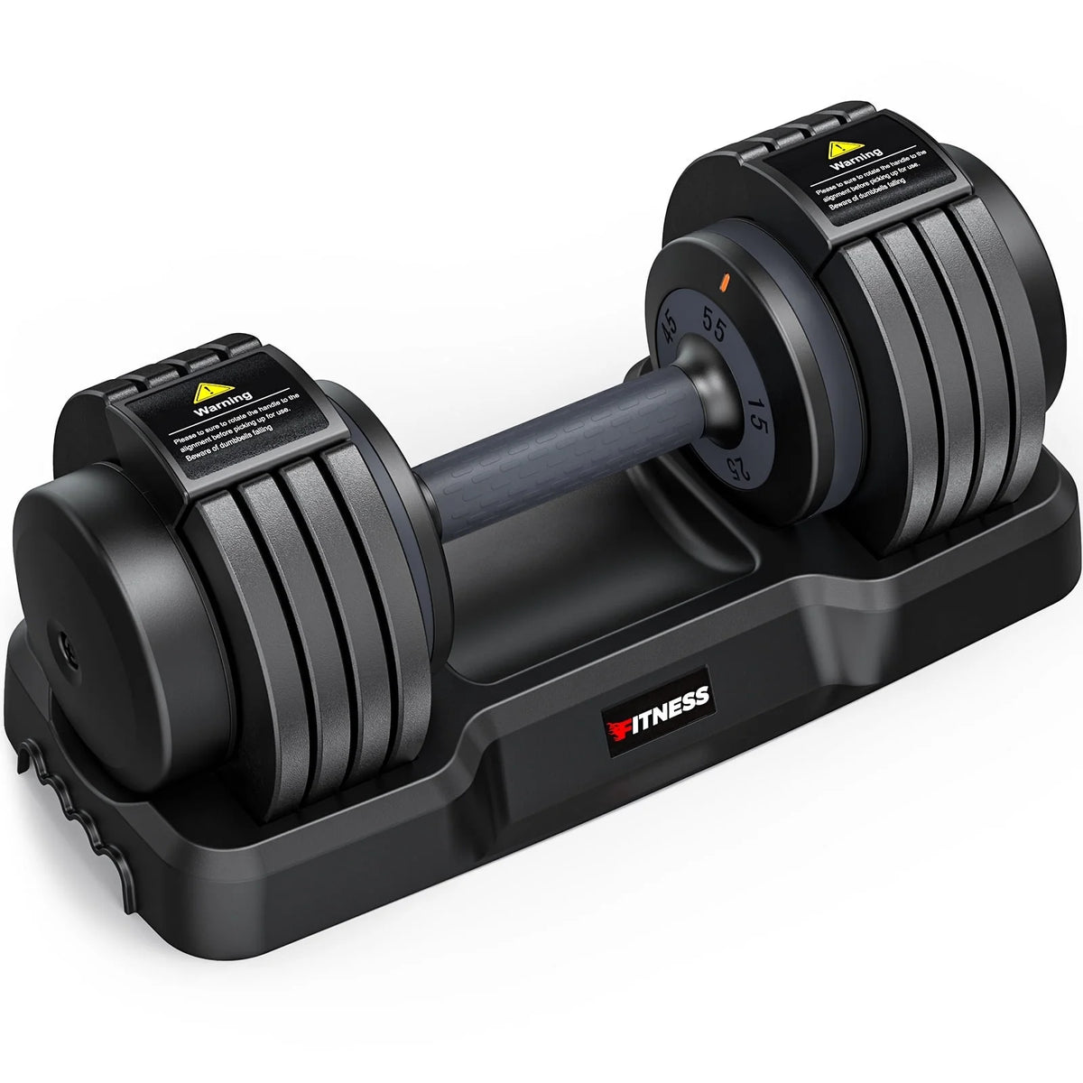 50lb 5 in 1 Adjustable Dumbbells Set of 2 with Rack C939