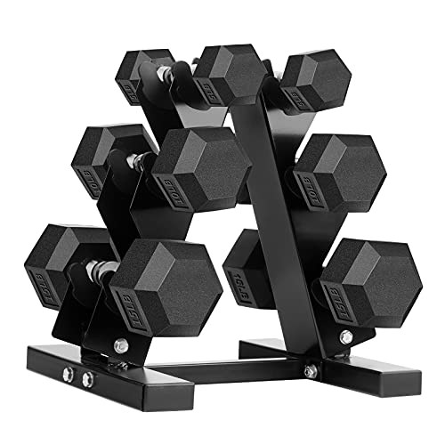 Rubber Coated Cast Iron Hex Dumbbell Free Weights T855