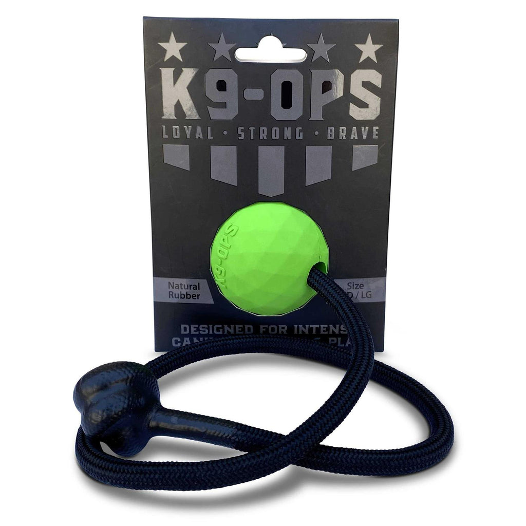 Solid Rubber Dog Ball on a Rope Tug Toy G9731