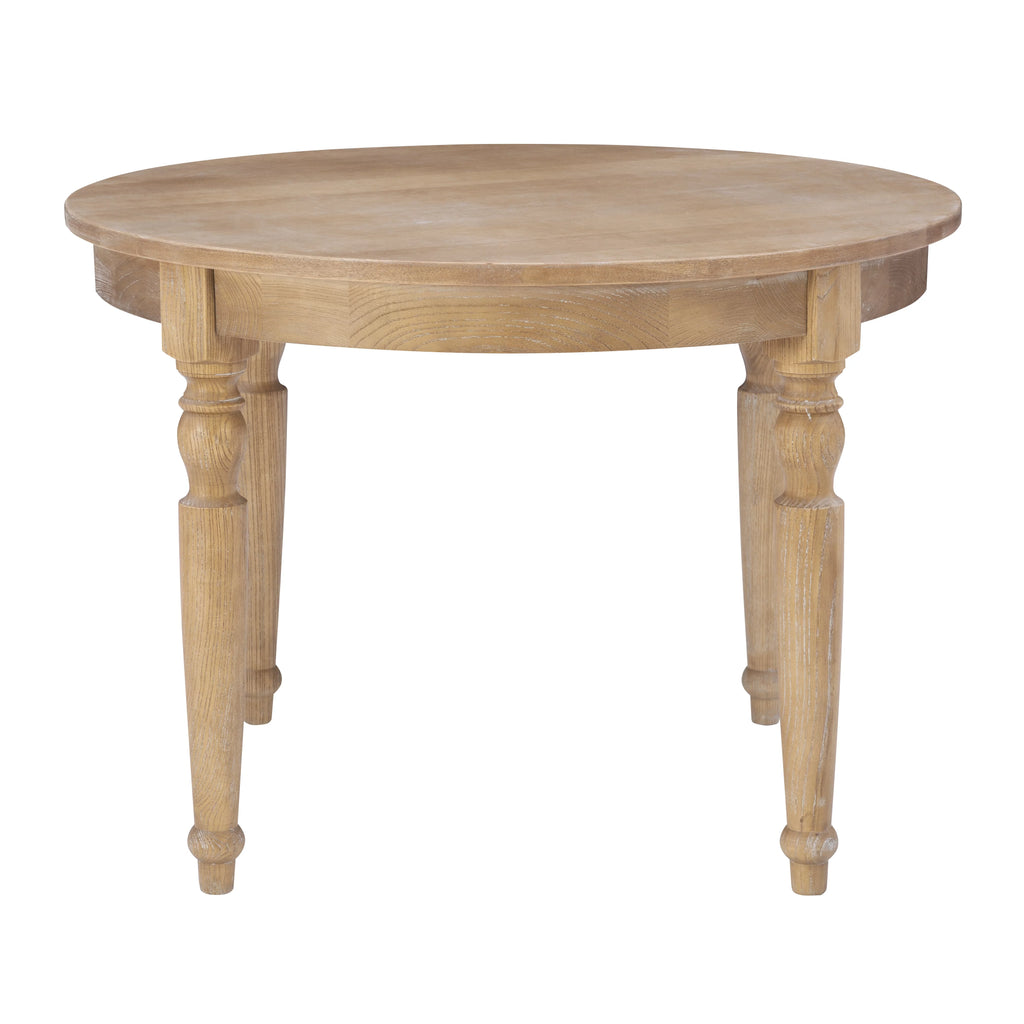 42" Round Rustic Dining Table with Turned Legs W2383