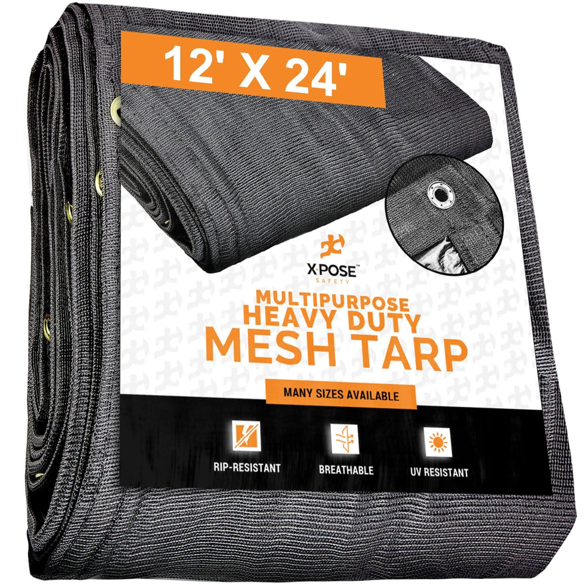 Black Mesh Truck Tarps 12x24 A38839