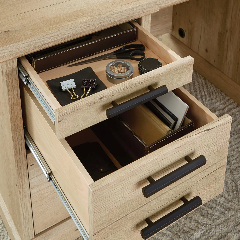 60" Engineered Wood Double Pedestal Desk F8293