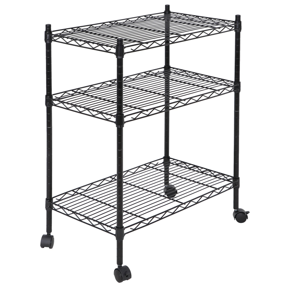 Rolling Kitchen Cart Black Z151