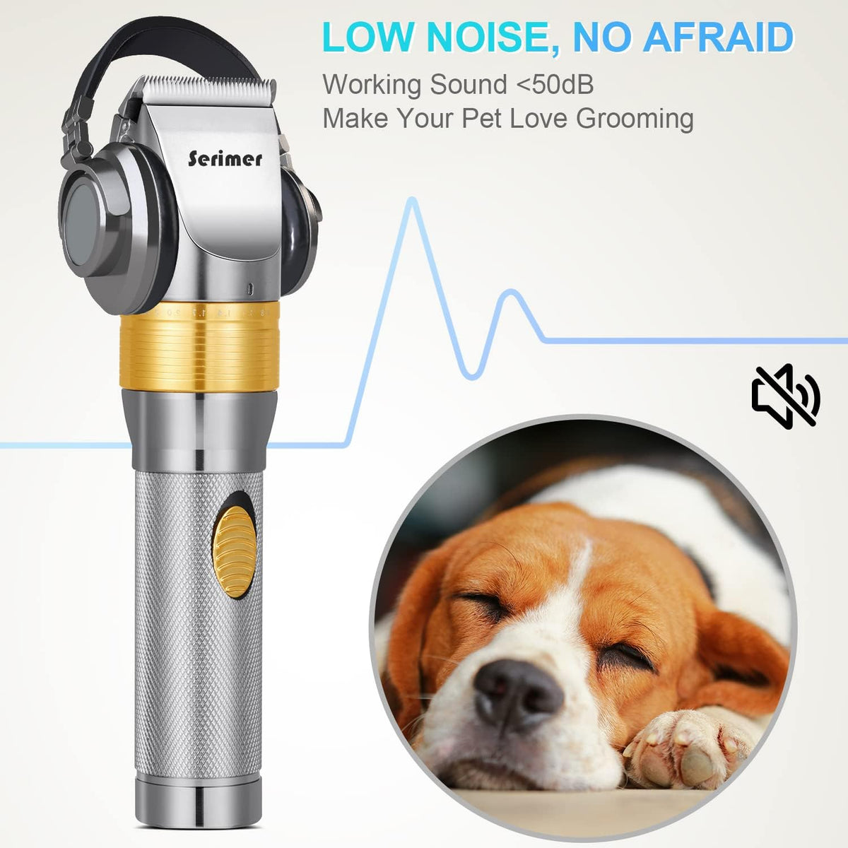 Dog Grooming Kit, 12V Pet Hair Trimmer Set, Pack of 2 Q19817
