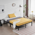 Black 14-Inch Tall Cal-King Metal Platform Bed Frame N137