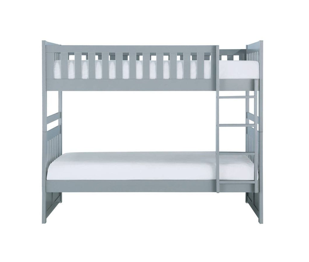 Grey Twin Over Twin Bunk Bed K9974