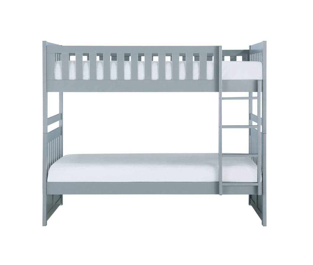 Grey Twin Over Twin Bunk Bed K9974