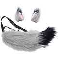 Plush Tail and Ears Faux Fur Animal Fox Wolf Costume Kit E54456