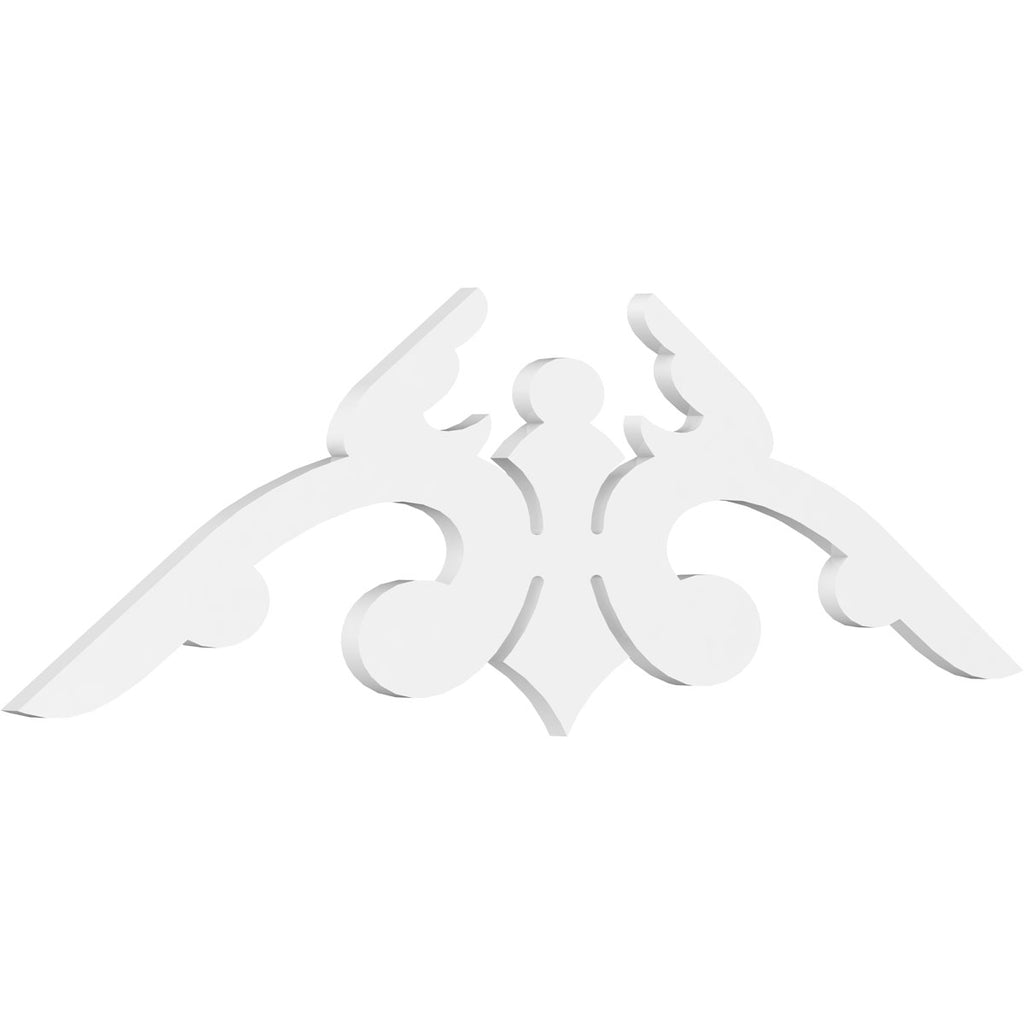 60"W x 20"H x 1"P PVC Gable Pediment D633