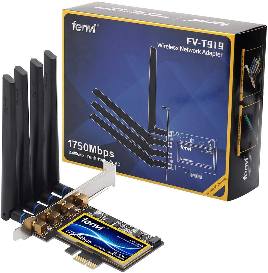 PCI-E WiFi Adapter 1750Mbps Dual Band 802.11ac BT4.0 L406676