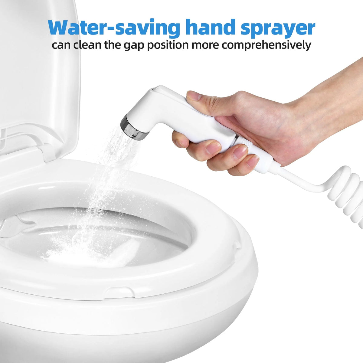 6.6 Gallon Gravity Flush RV Toilet with Hand Sprayer H6025
