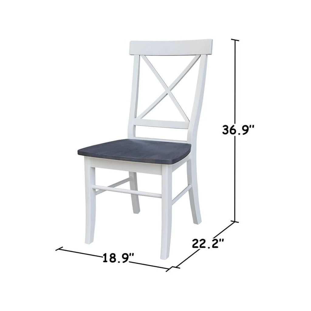 Round Wood Extension Dining Table with 4 Chairs X337