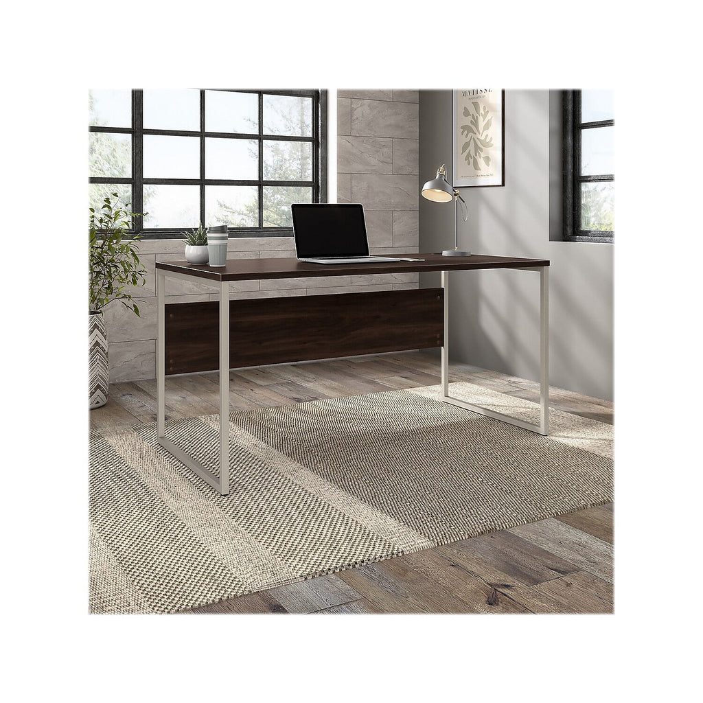 Black Walnut Engineered Wood Computer Desk O430641