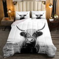 Queen Size Brown Wooden Comforter Set G29441