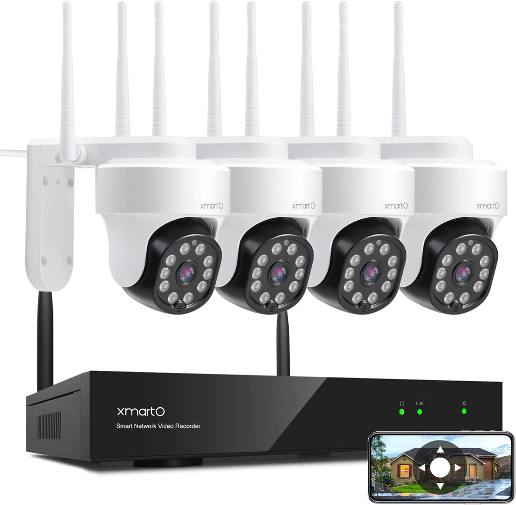1296p HD Wireless Pan Tilt Security Camera with 2-Way Audio and Night Vision L8252