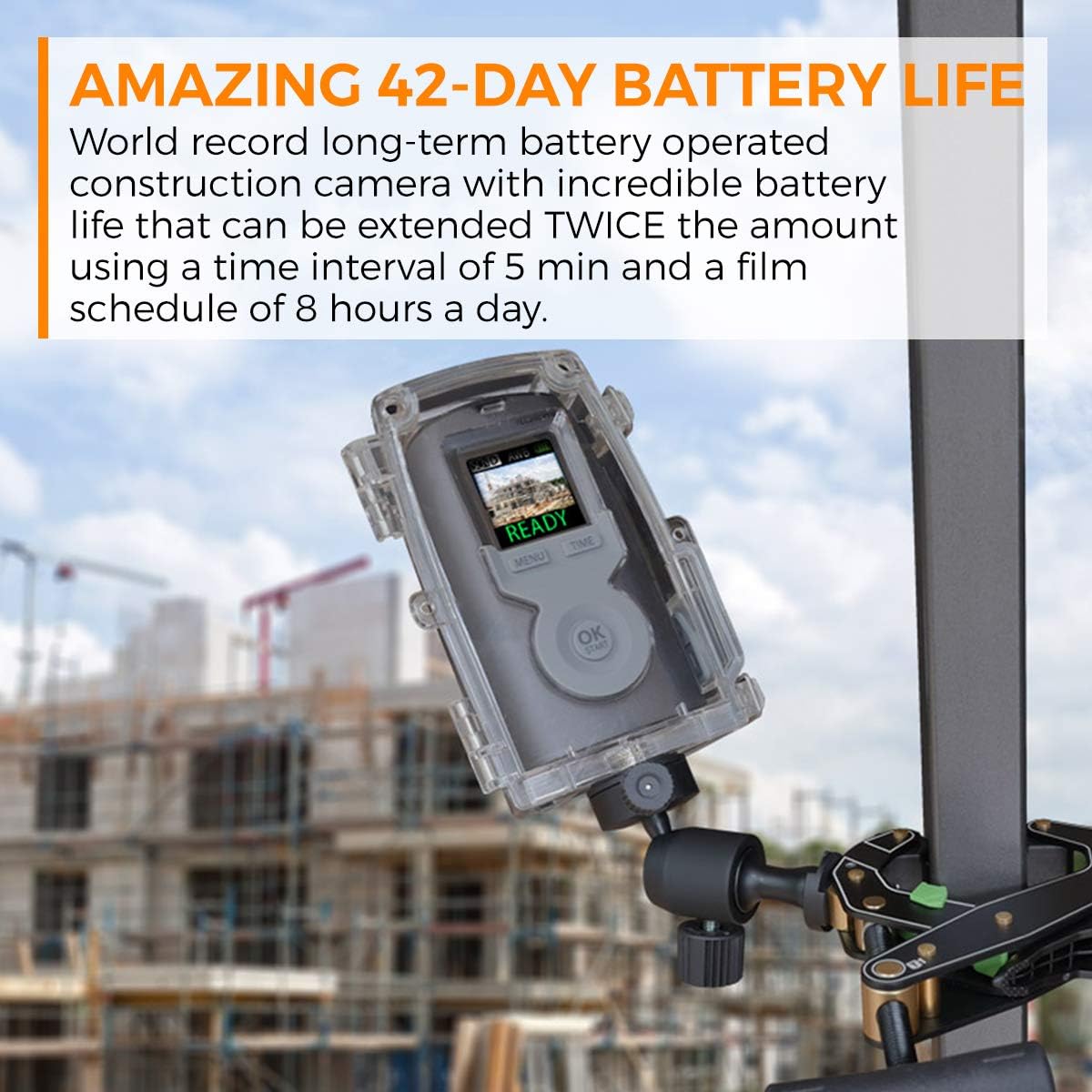 Time Lapse Camera with Clamp and Water-Resistant Case S80632