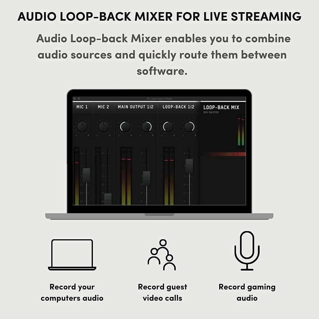 USB-C Audio Interface with Over-Ear Stereo Headphones and XLR Mic Cable V26900