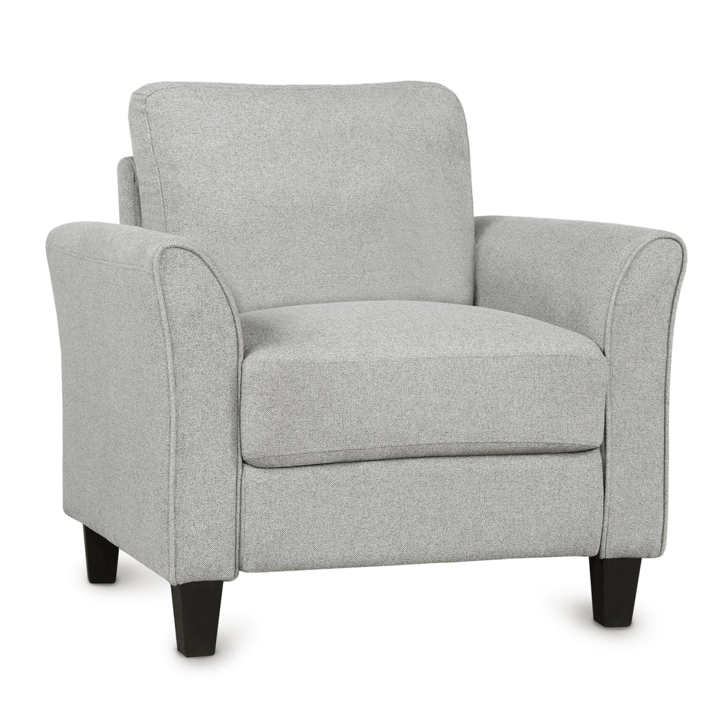 Light Gray Armrest Sofa Loveseat Chair 3-Seat Sofa F522