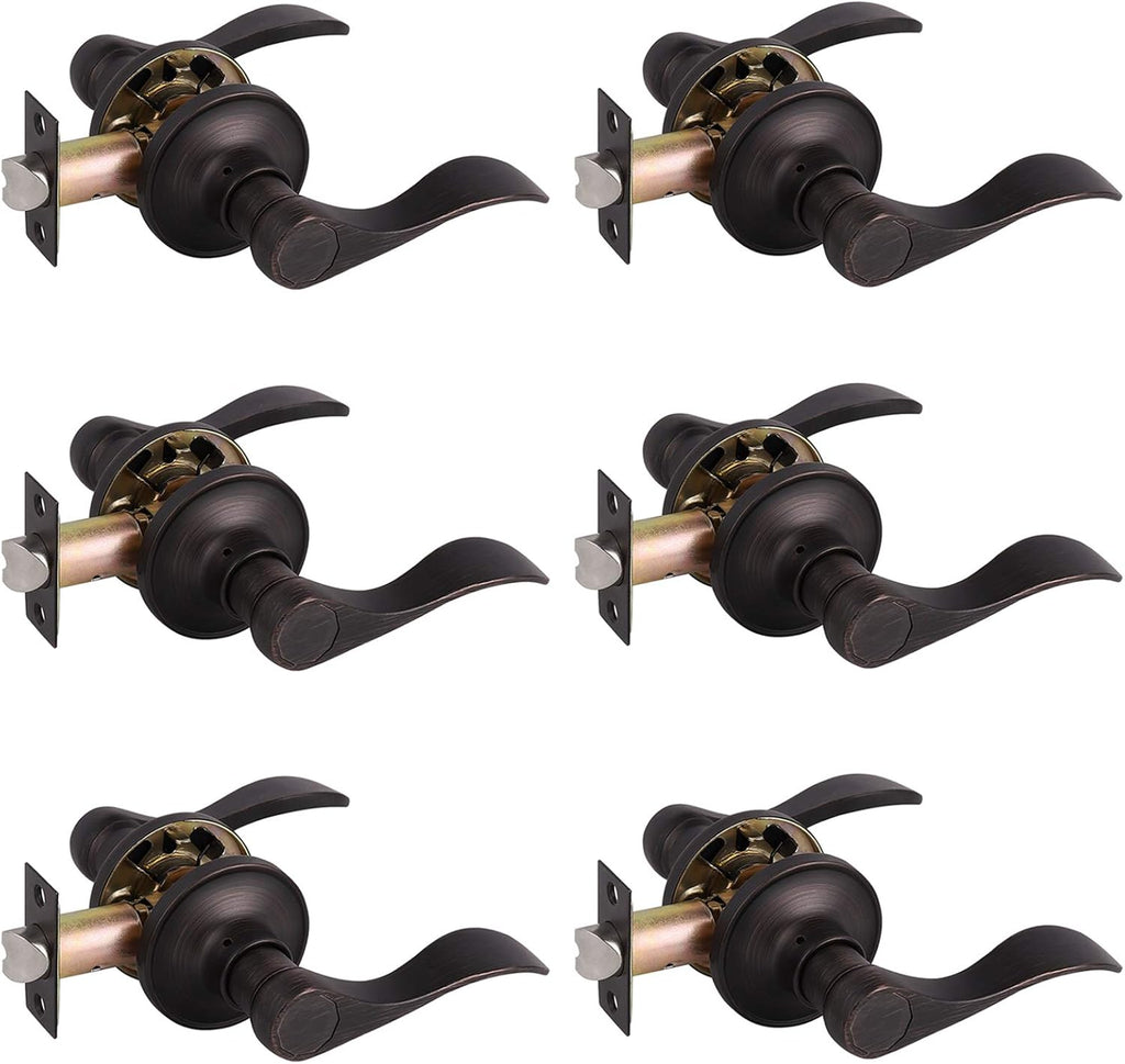 3 Pack Satin Nickel Passage Door Levers A9098