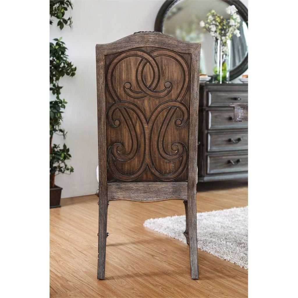 Fabric Padded Dining Chair Set of 2 E3317