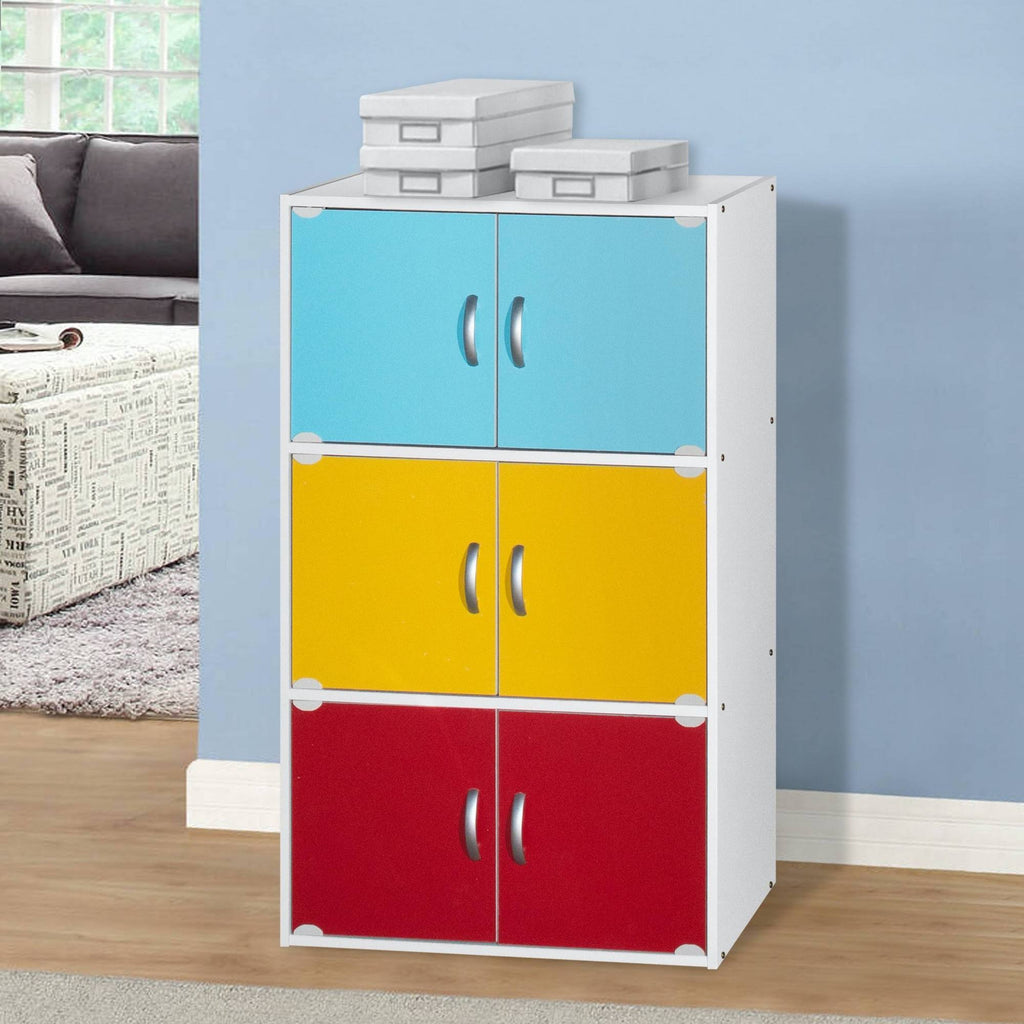 Rainbow 3-Shelf 6-Door Multipurpose Cabinet O703399