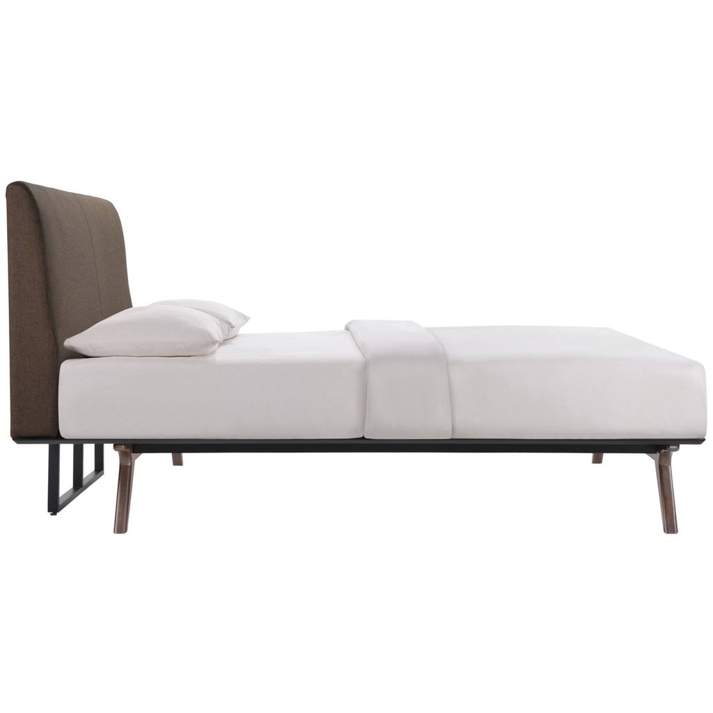 Bed in Cappuccino Brown Full I2660