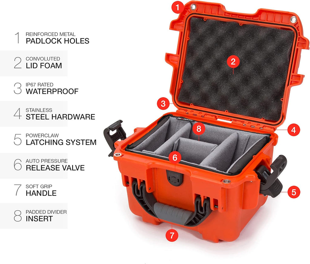 Orange Padded Divider Case V1299