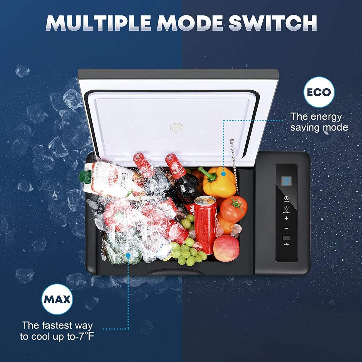 Portable 12 Volt Refrigerator 26 Quart Electric Cooler E294065