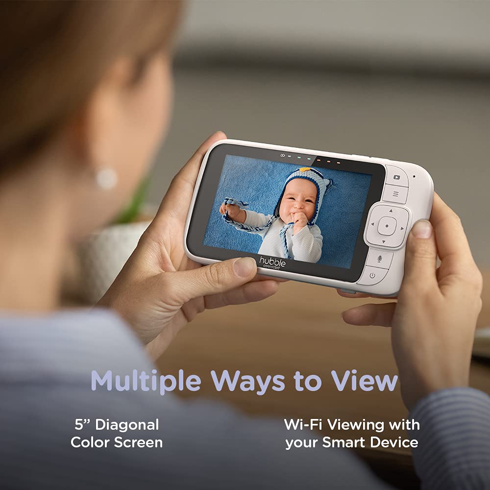 White 2-Cameras Smart Baby Monitor with Camera and Audio X495