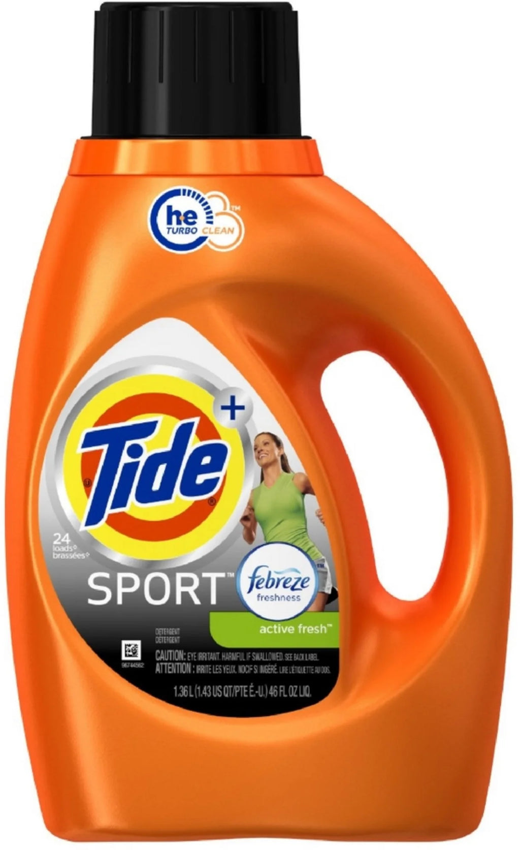 Tide Liquid Laundry Detergent, Active Fresh 46 oz (Pack of 6) S813787