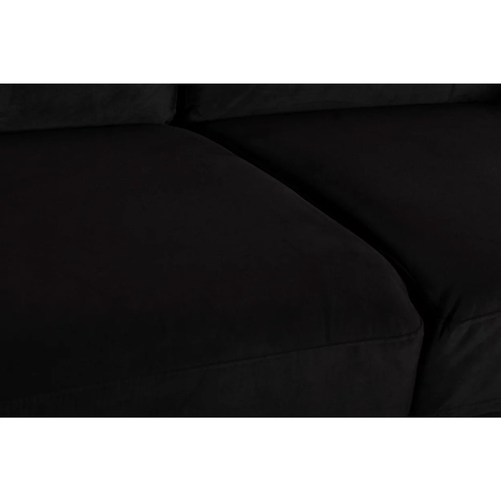 Black Velvet Loveseat with Nailhead Trim M79136