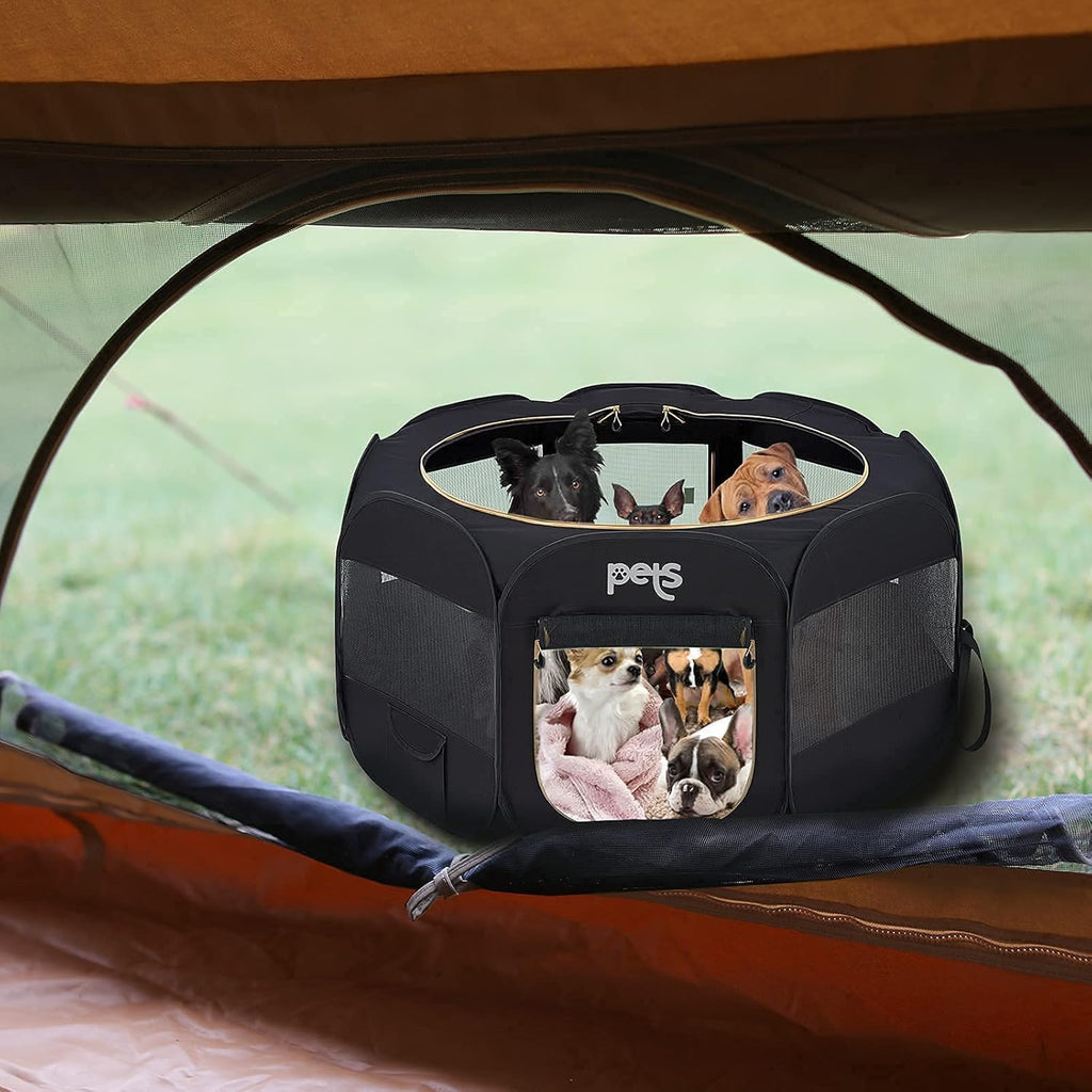 Portable Foldable Pet Playpen with Carrying Bag G279309